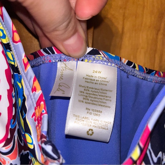 Plus Size Notched Scoop-Neck One-Piece Swimsuit - Picture 6 of 7